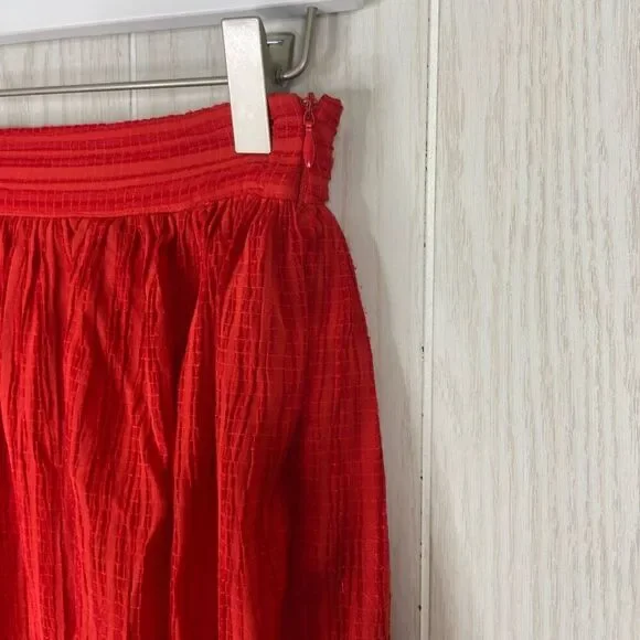 Lulus Womens Maxi Skirt Red Size Small Midsummer Memories Boho Textured Festival - Picture 4 of 9
